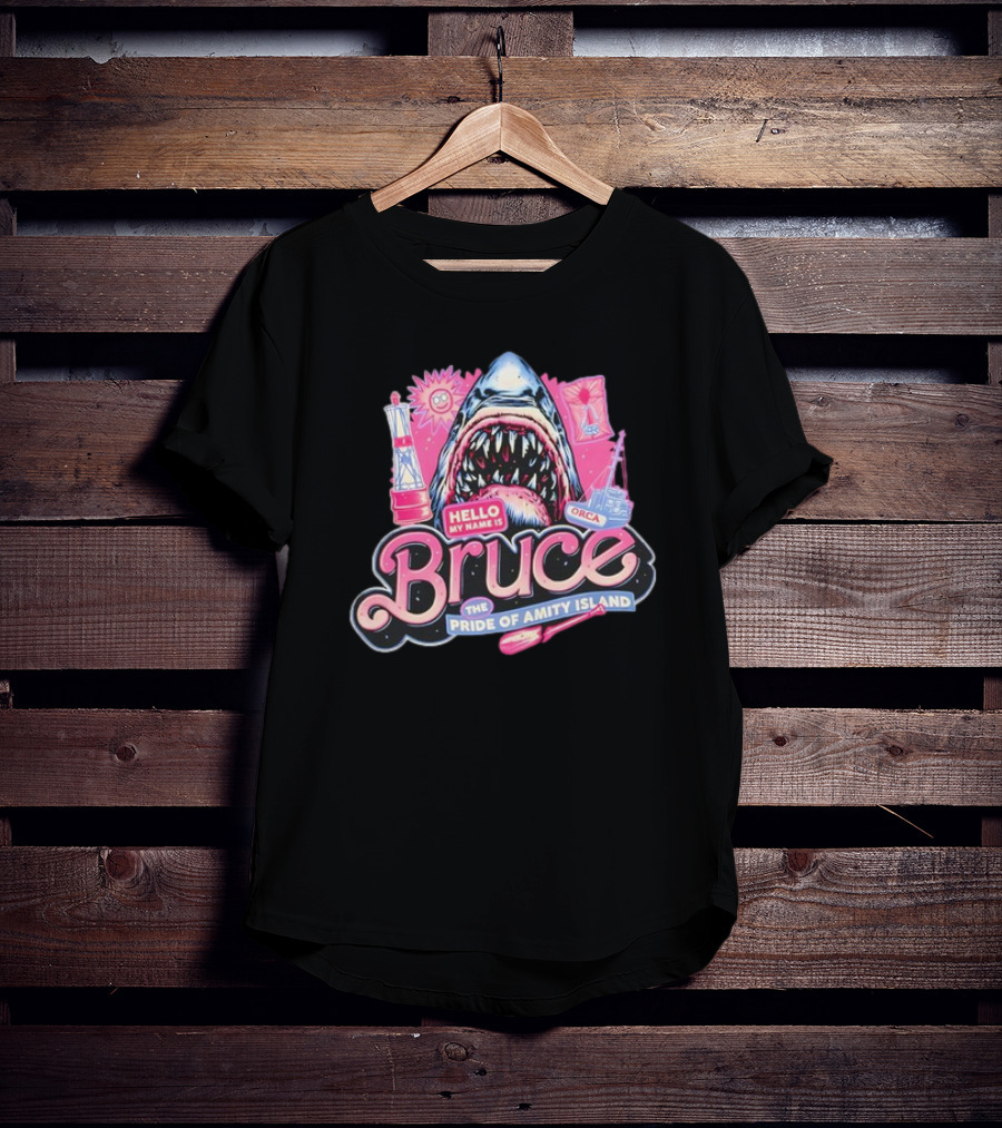Bruce The Shark Hello My Name Is The Pride Of Amity Island Orca T-Shirt