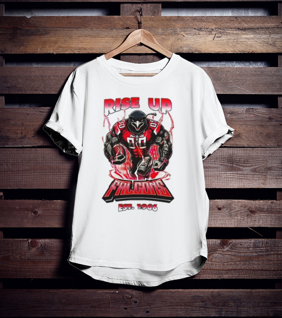 Rise Up Falcons Est 1966 Atlanta Falcons Mascot T-Shirt