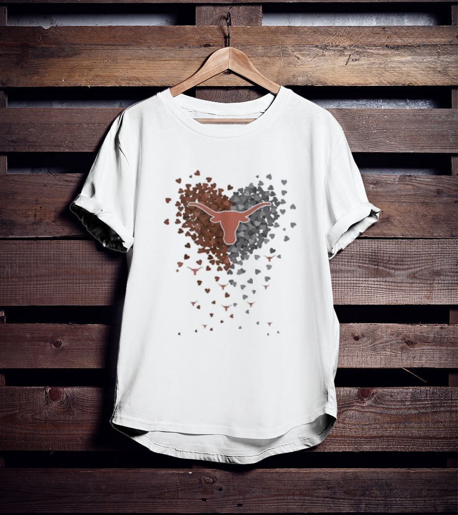 Heart Full Of Texas Longhorns Love T-Shirt