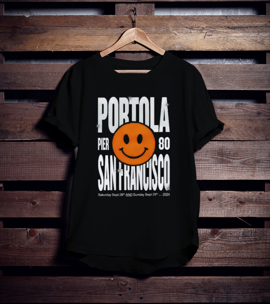 Portola Smiley San Francisco Pier 80 September 28-29 T-Shirt