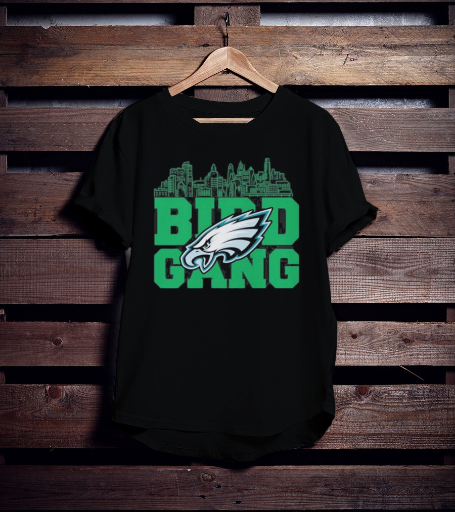 Bird Gang Philadelphia Eagles Bird Head Skyline T-Shirt