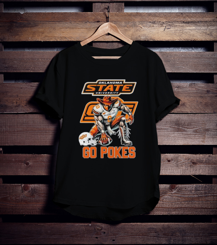 Oklahoma State University Cowboy Football Go Pokes OSU Mascot T-Shirt