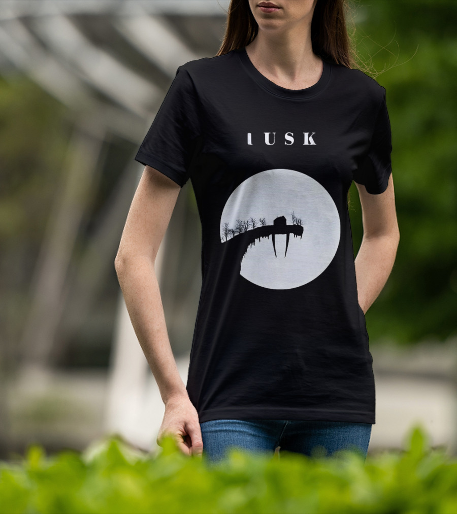 Tusk Moonlit Landscape With House And Trees T-Shirt