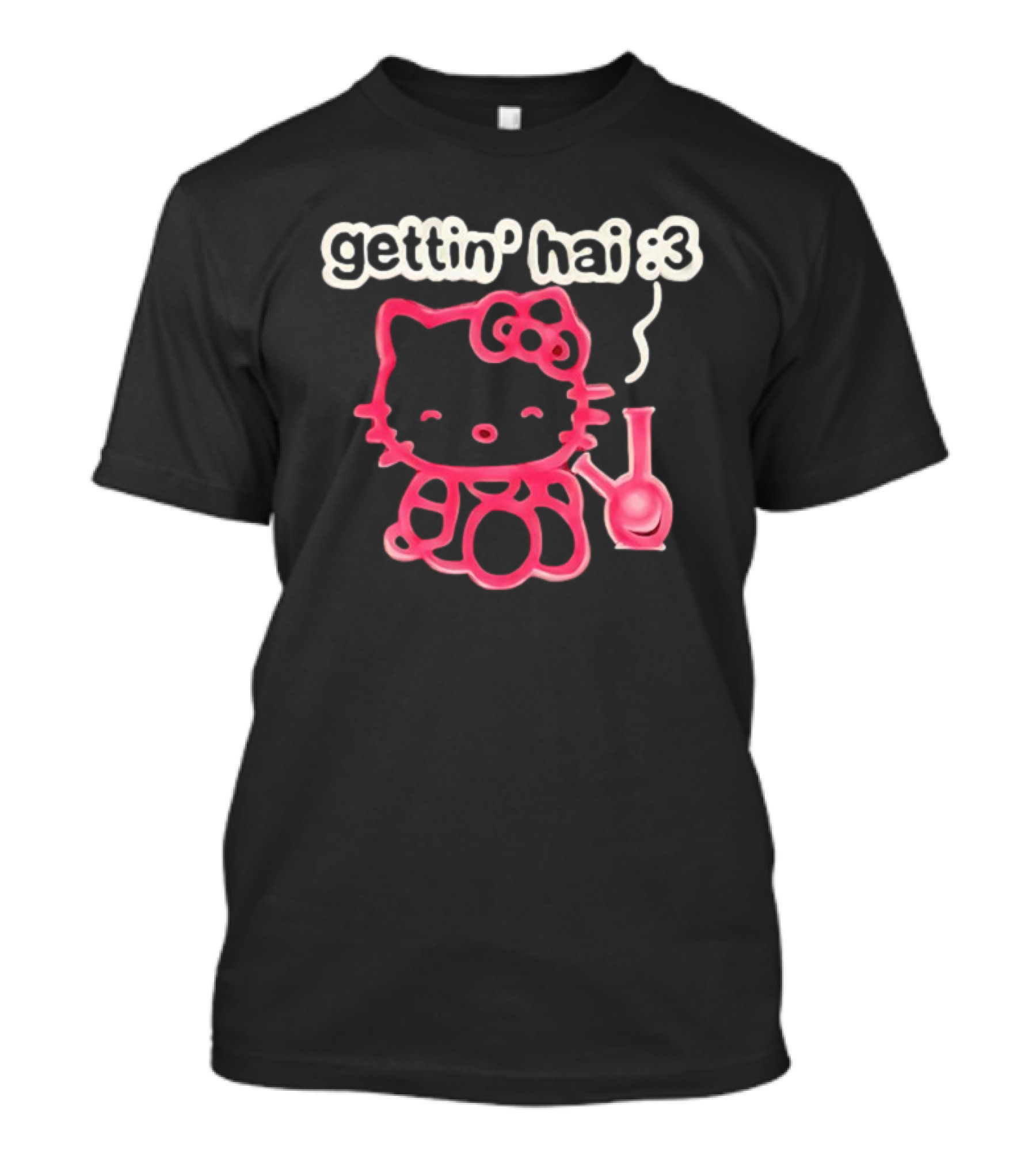 Gettin Hai :3 Hello Kitty Meme T-Shirt