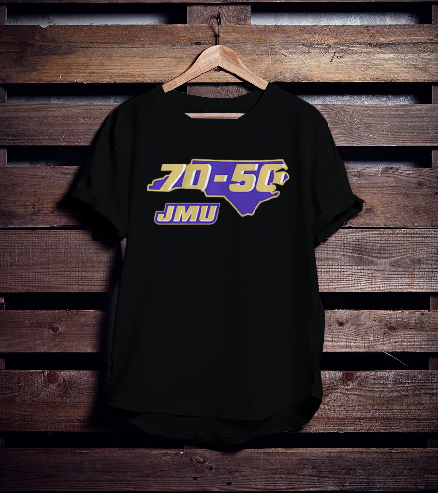 James Madison Dukes Football JMU 70-50 Vintage Map T-Shirt