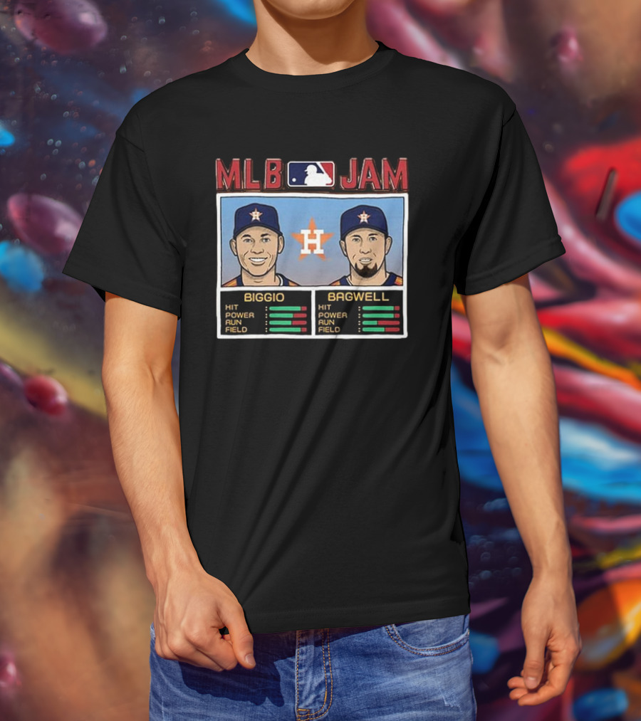 MLB Jam Craig Biggio Bagwell Houston Astros T-Shirt