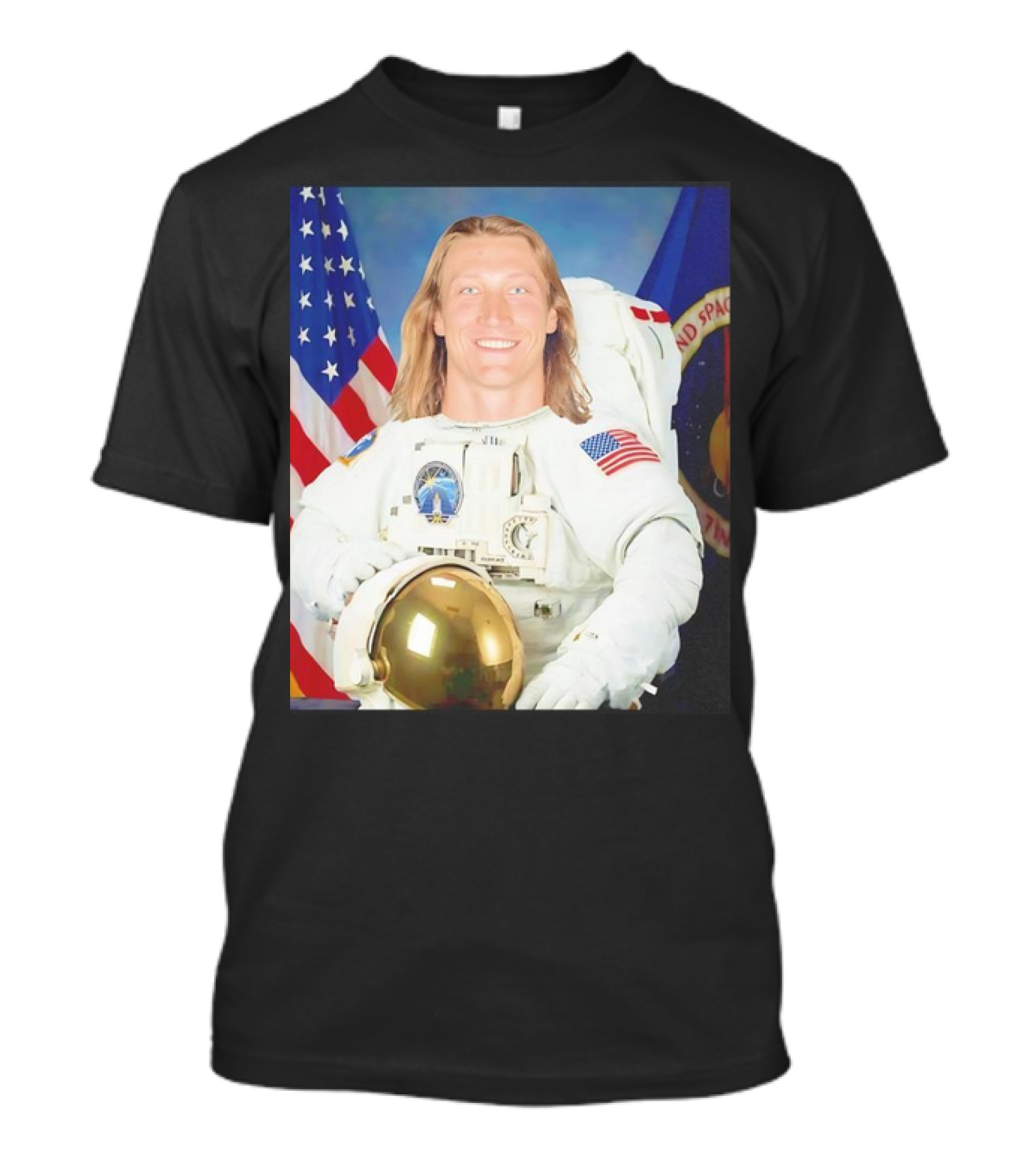 Trevor Lawrence Jacksonville Jaguars Win A Game Or Go To The Moon Astronaut USA Flag T-Shirt