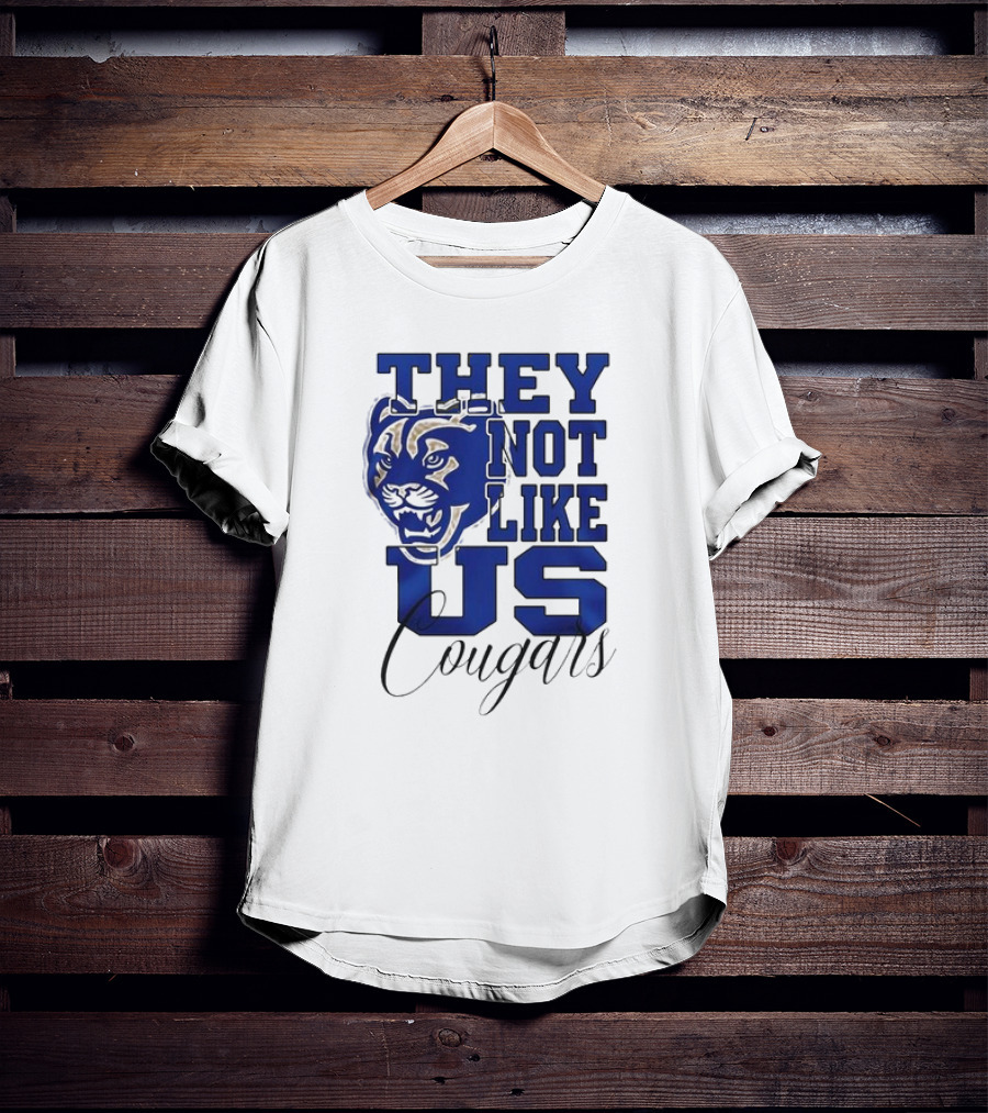 BYU Cougars They Not Like Us Cougars Football Team T-Shirt