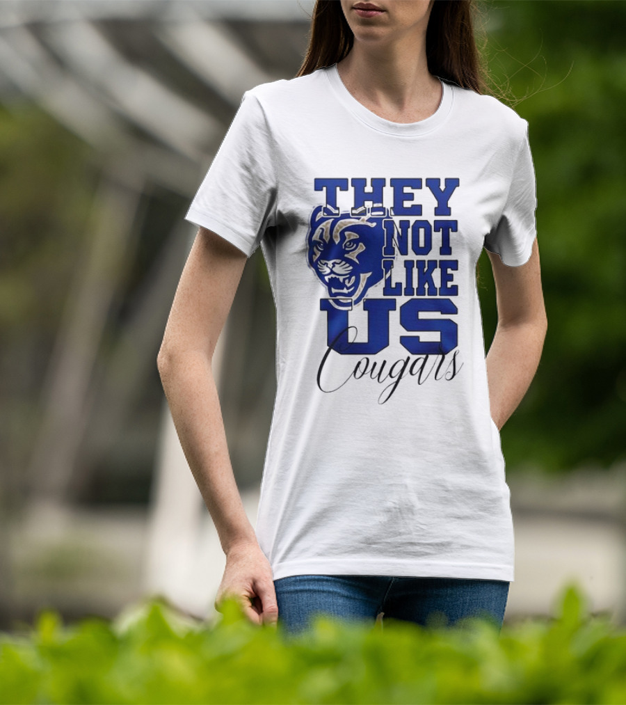 BYU Cougars They Not Like Us Cougars Football Team T-Shirt