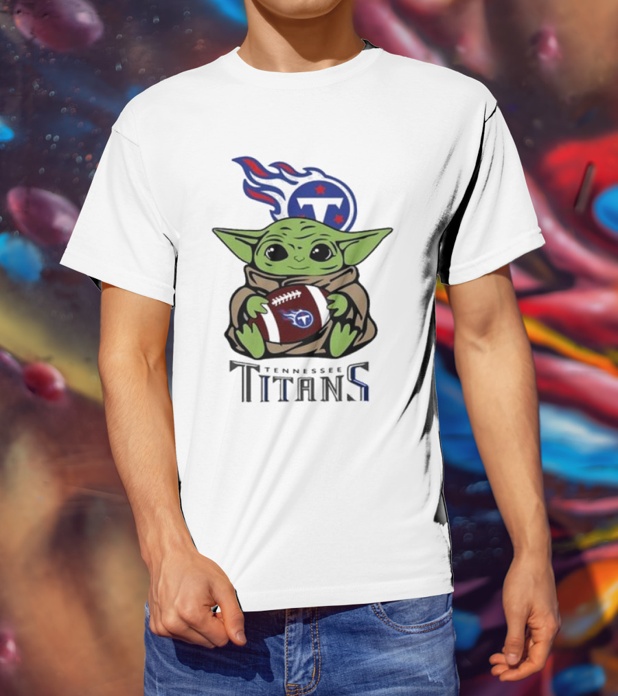 Baby Yoda Star Wars Tennessee Titans NFL Football Season T-Shirt