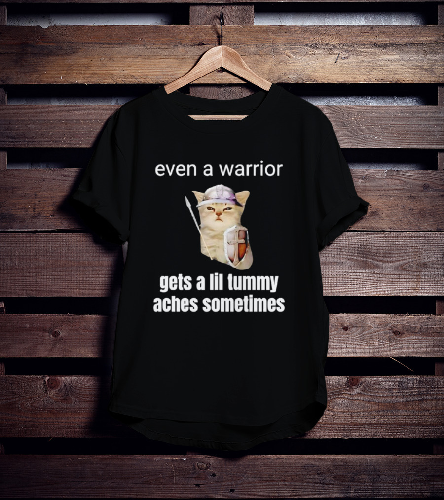 Even A Warrior Cat Gets A Lil Tummy Aches Sometimes T-Shirt