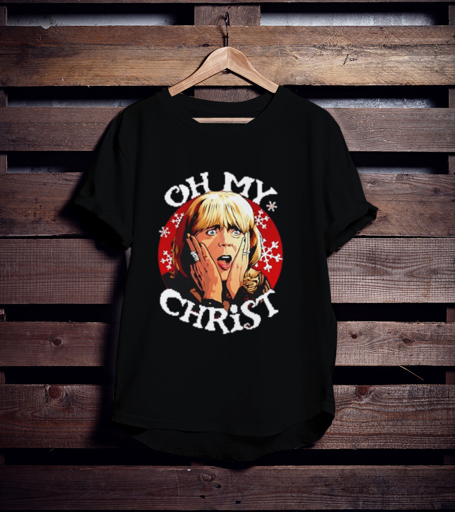 Oh My Christ Pam Christmas Jumper Holiday Snowflakes Classic Scene T-Shirt