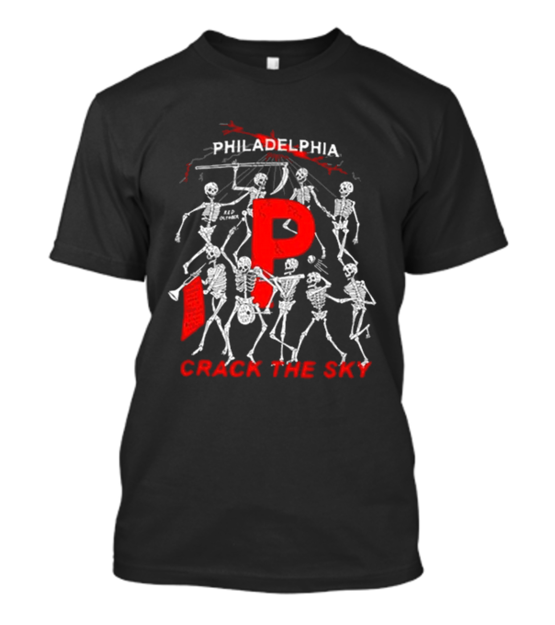 Philadelphia Crack The Sky Red October Skeleton Dance T-Shirt