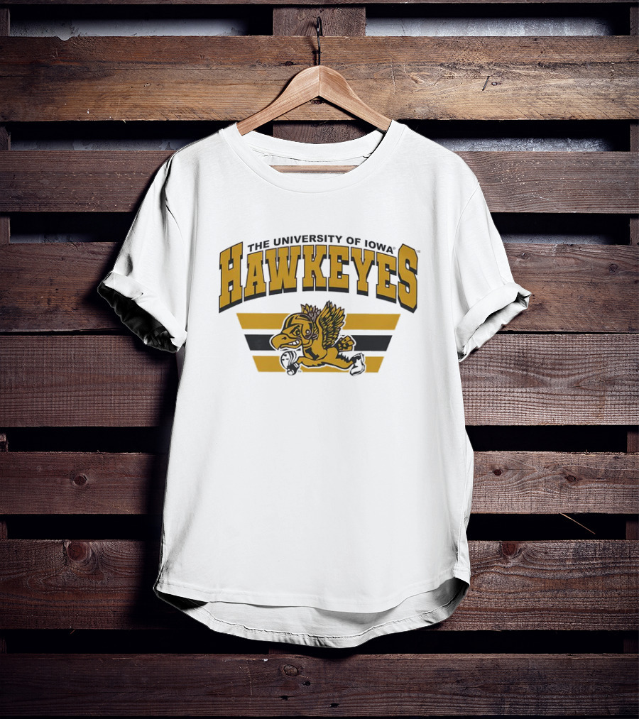 The University Of Iowa Hawkeyes Flying Mascot Sports T-Shirt