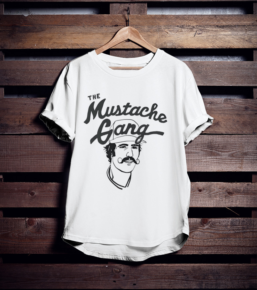 The Mustache Gang Baseball Mustache Icon T-Shirt
