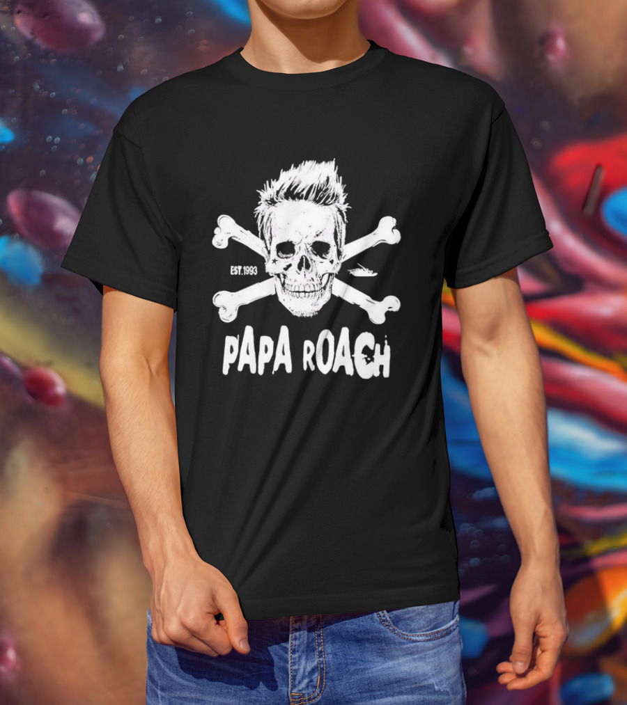 Papa Roach Est. 1993 Skull And Crossbones Rocktober T-Shirt