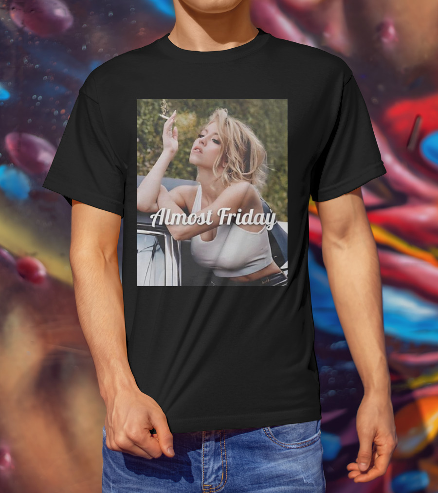 Almost Friday Sydney Sweeney Smoke Car T-Shirt
