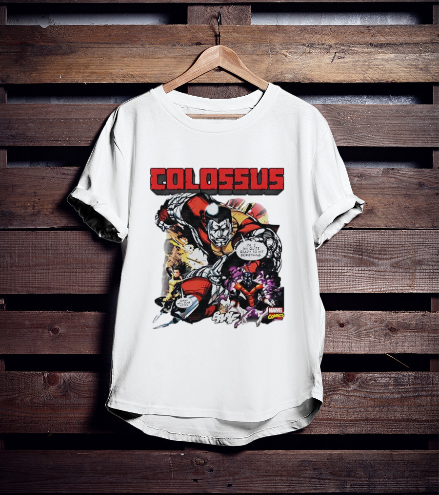 Colossus Quite Ready To Hit Something Marvel Comics Action Scene T-Shirt