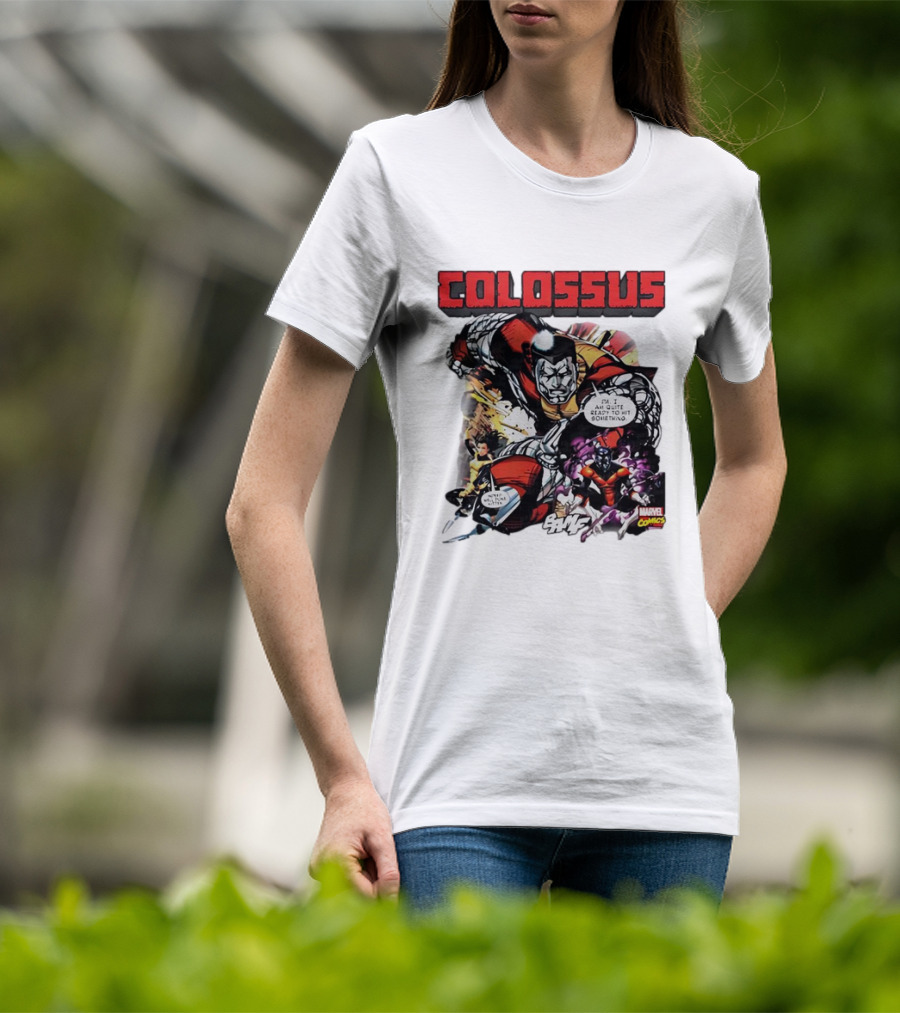 Colossus Quite Ready To Hit Something Marvel Comics Action Scene T-Shirt