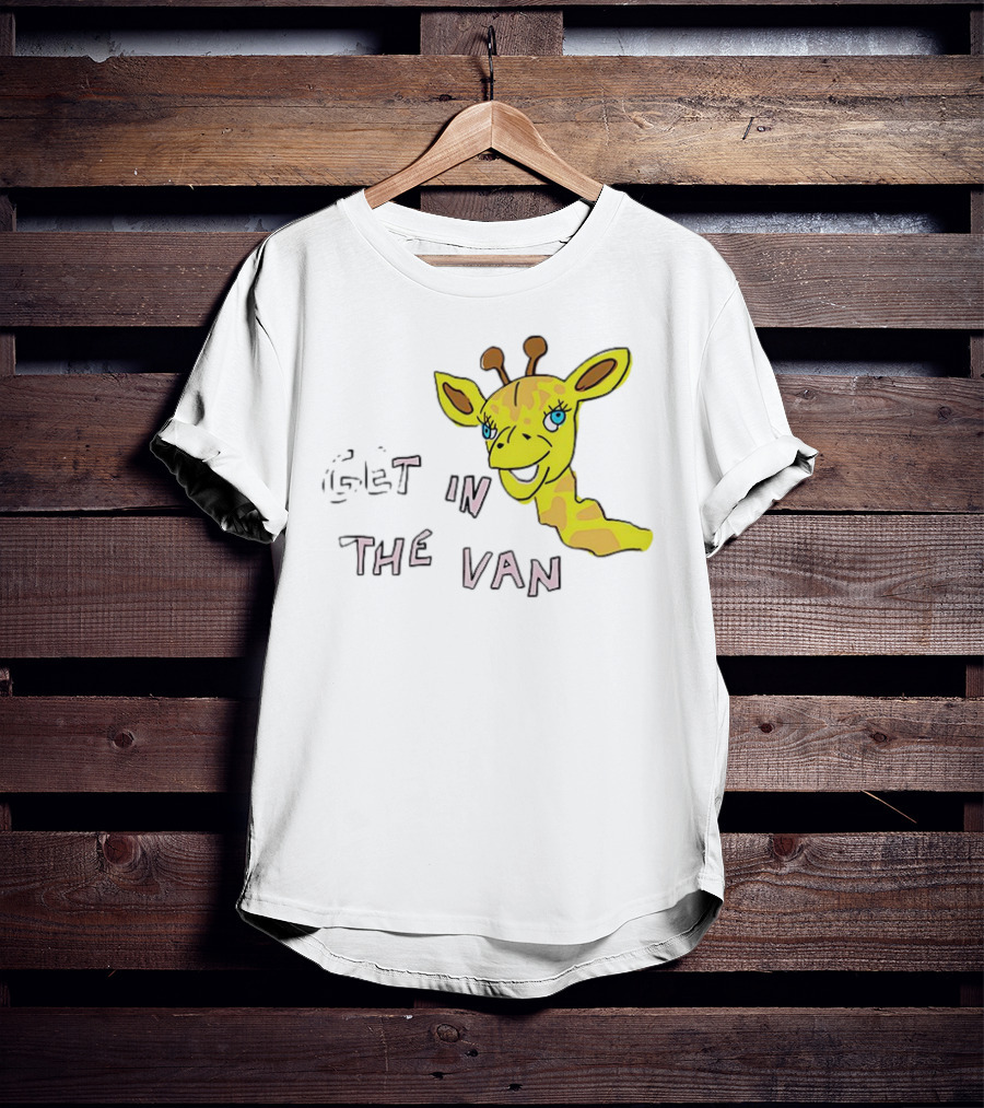 Giraffe Get In The Van Text Meme T-Shirt