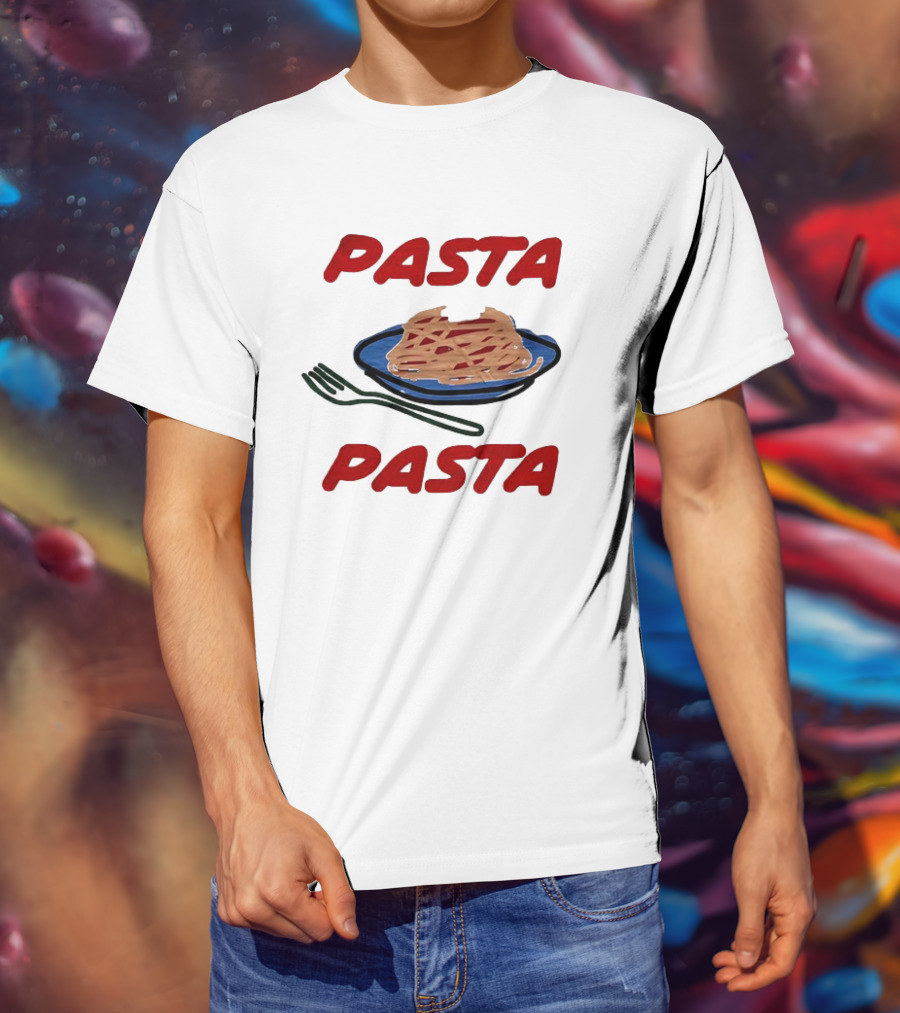 Pasta Pasta Retro Fork Plate T-Shirt