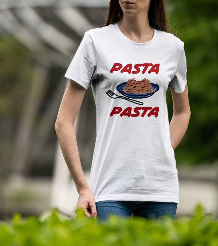 Pasta Pasta Retro Fork Plate T-Shirt
