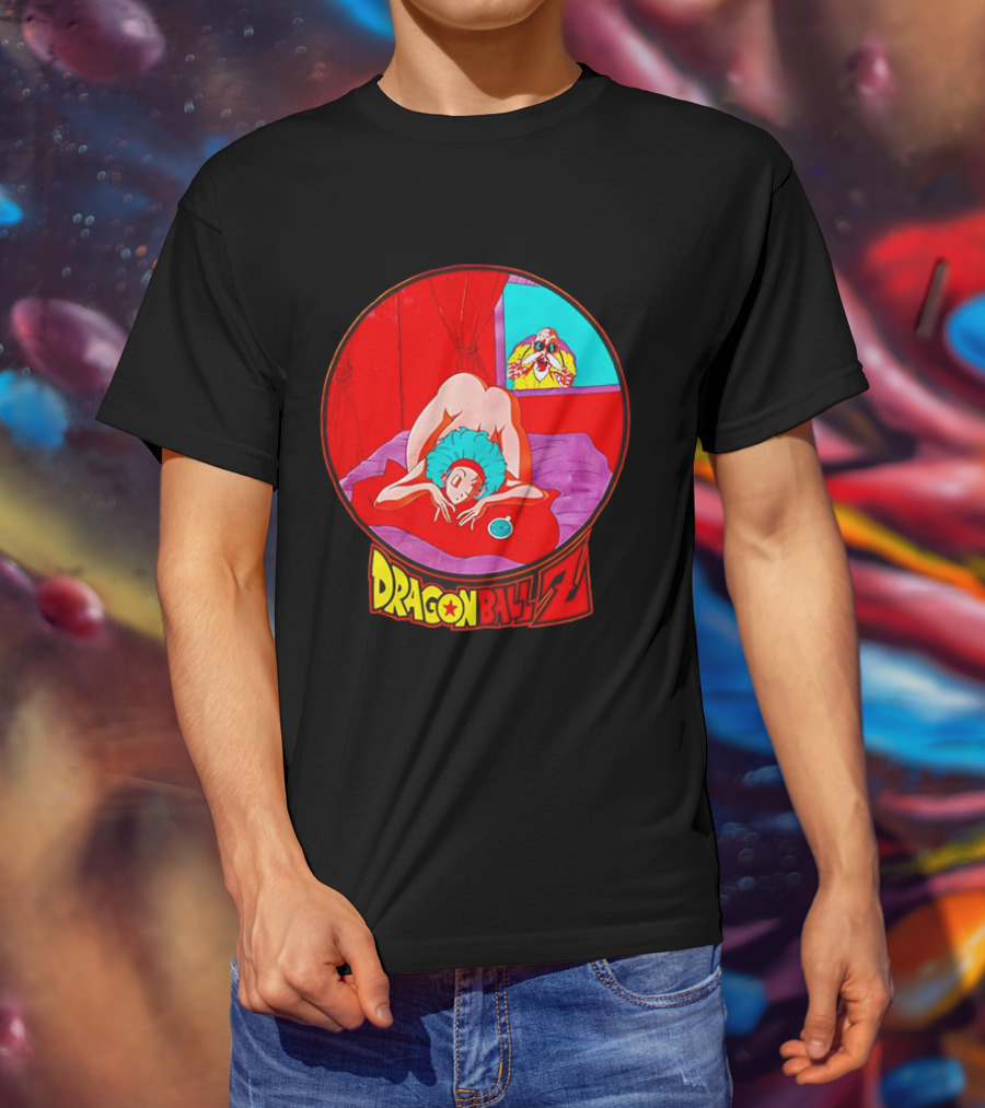 Dragon Ball Z Master Roshi Peeping Vintage Scene With Bulma T-Shirt