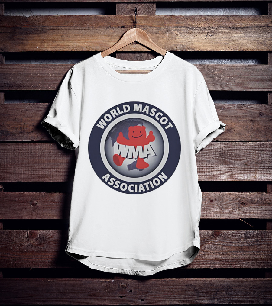 World Mascot Association WMA Logo Red Mascot Globe T-Shirt