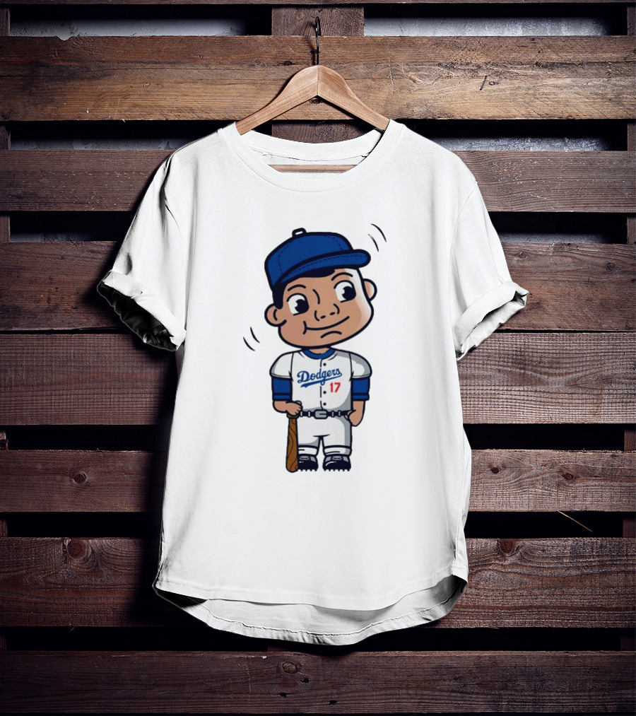 Shohei Ohtani Dodgers 17 Cartoon Bobblehead T-Shirt