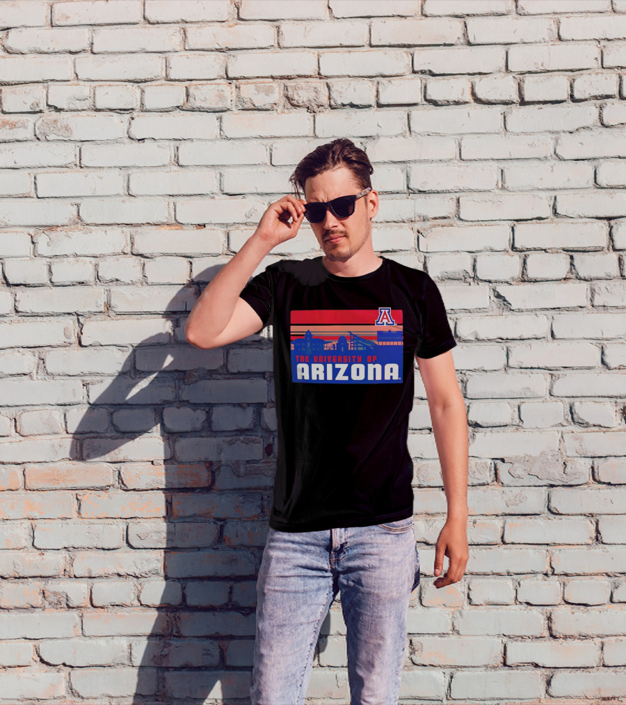 Arizona Wildcats University Of Arizona Skyline Retro T-Shirt