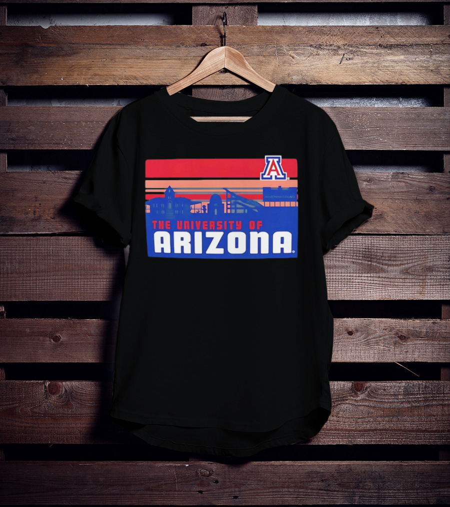 Arizona Wildcats University Of Arizona Skyline Retro T-Shirt