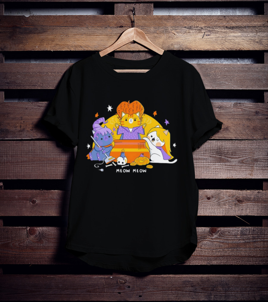 Meow Meow Hocus Pocus The Sanderson Cat Sisters T-Shirt
