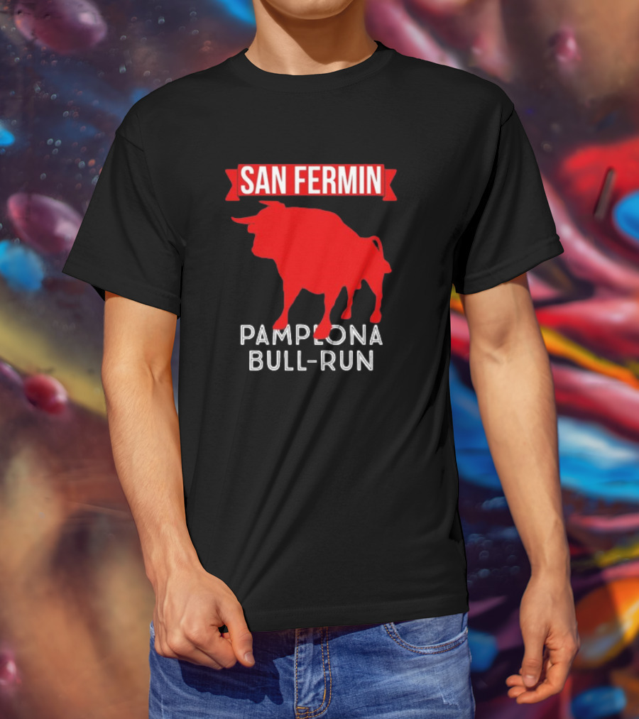 San Fermin Pamplona Bull Run Spain Festival Red Bull T-Shirt