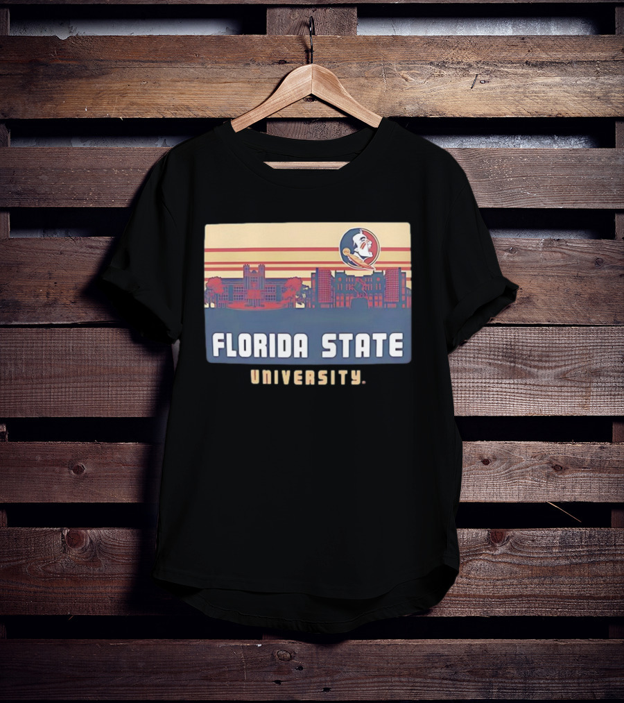 Florida State University Seminoles Campus Skyline Retro T-Shirt