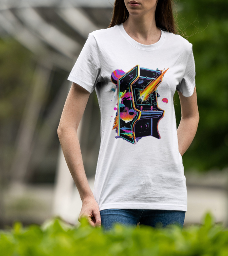 Arcade Nebula Intotheam Cosmic Retro Explosion T-Shirt