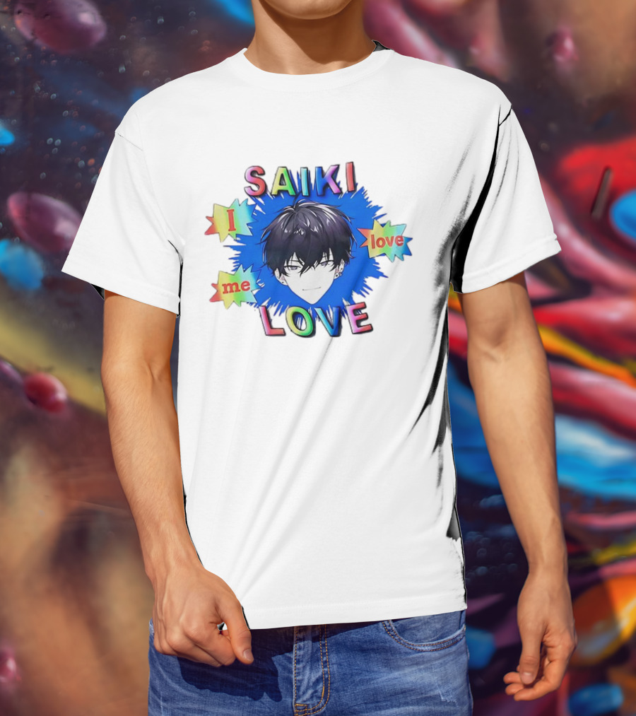 Saiki I Love Me Love Colorful Anime T-Shirt