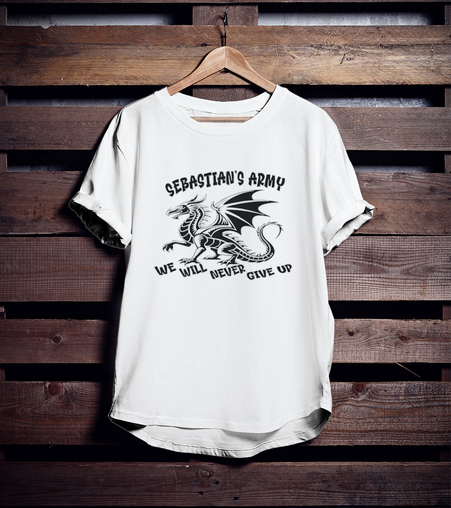 Sebastian's Army We Will Never Give Up Dragon T-Shirt