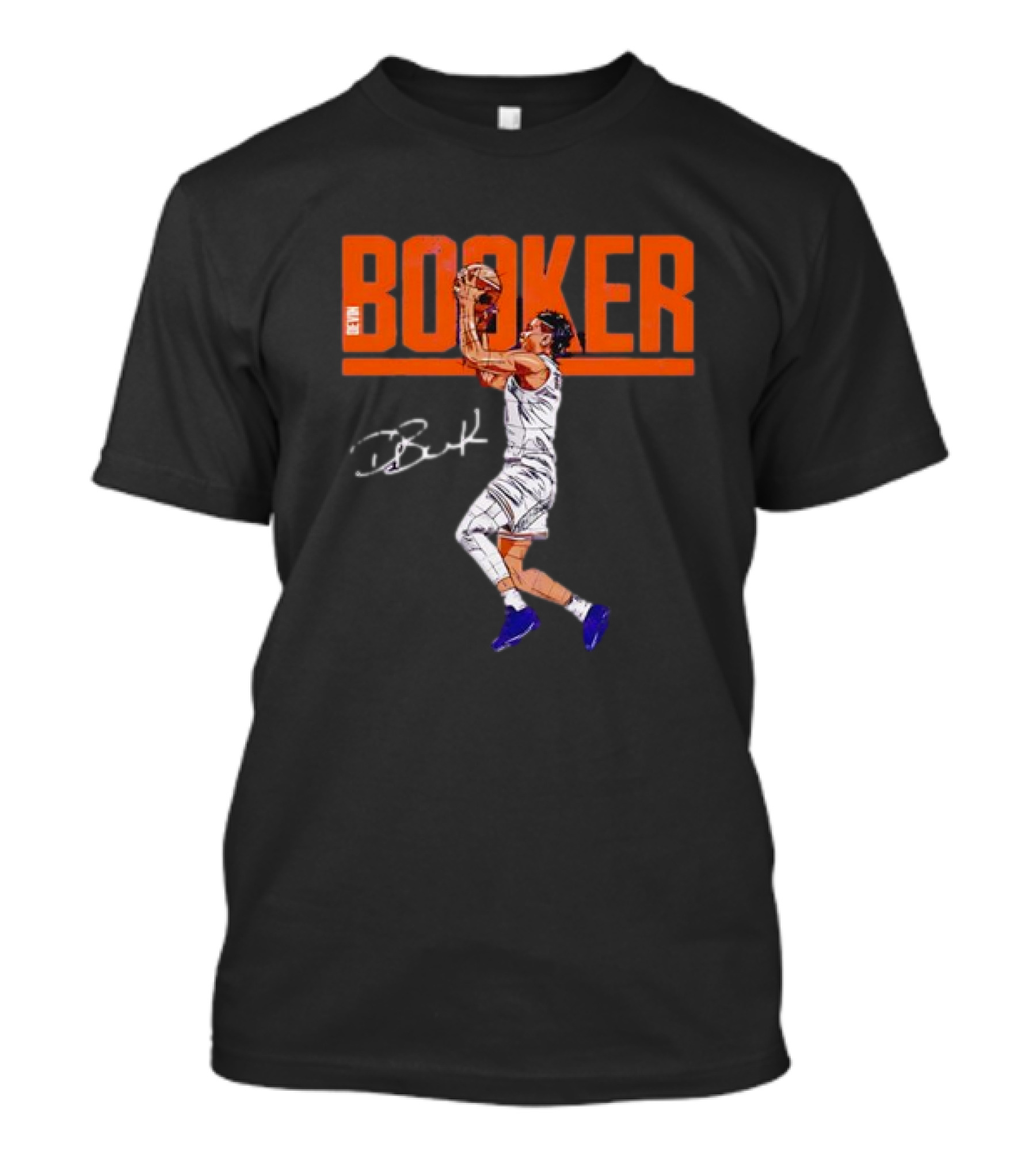 Booker Basketball Action With Signature T-Shirt