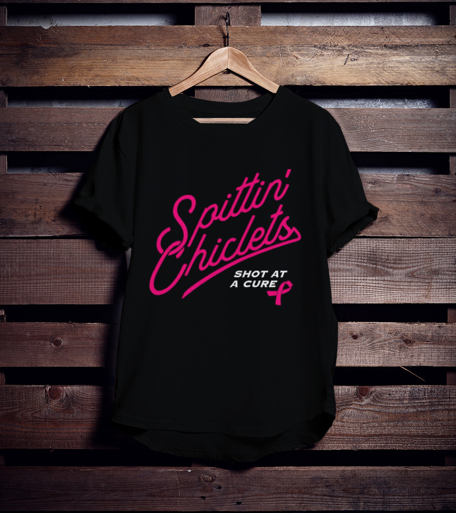 Spittin Chiclets Shot At A Cure Breast Cancer Awareness Collaboration T-Shirt