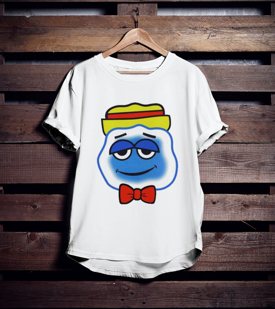 Blooo Ice Cartoon Face With Yellow Hat And Red Bowtie Cute T-Shirt