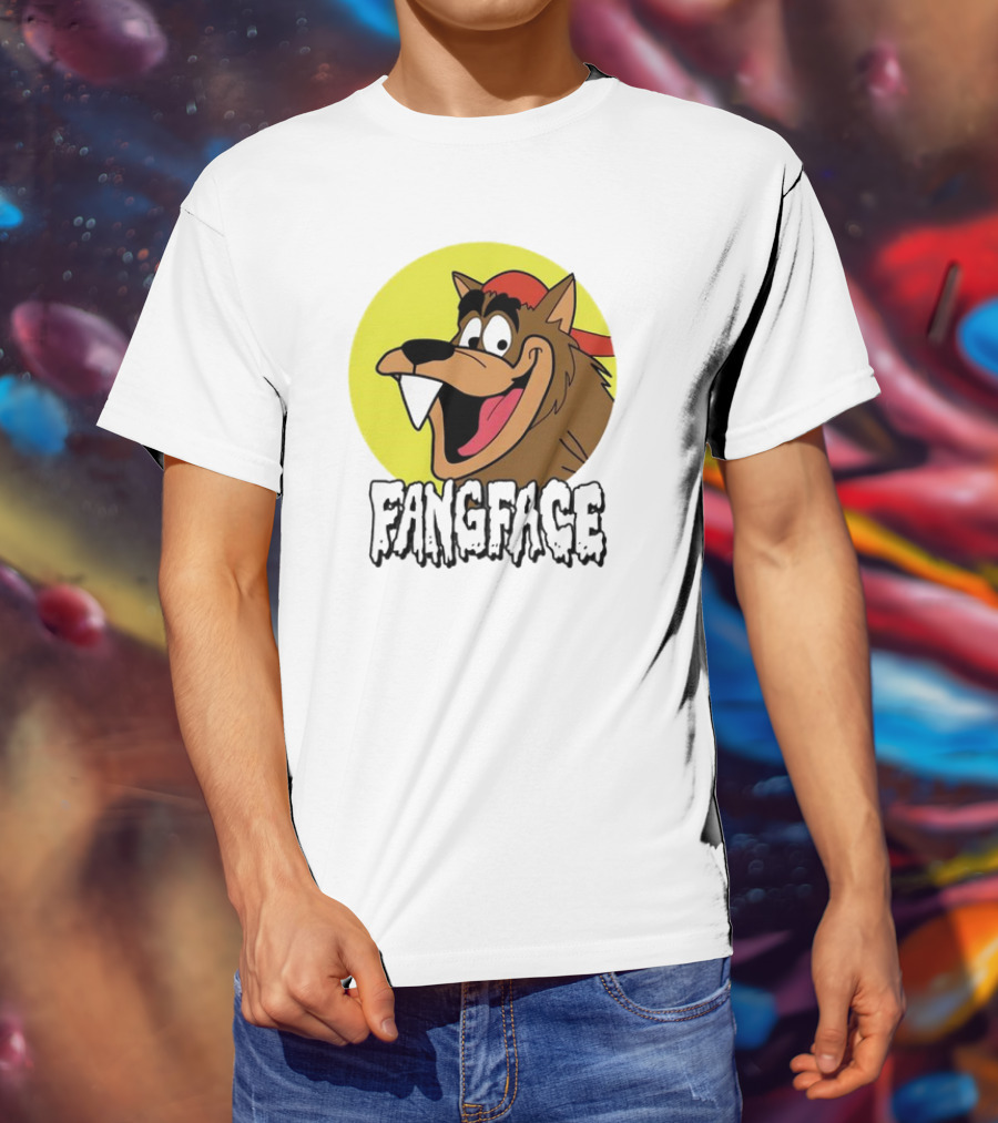 Fangface Cartoon Logo Meme T-Shirt