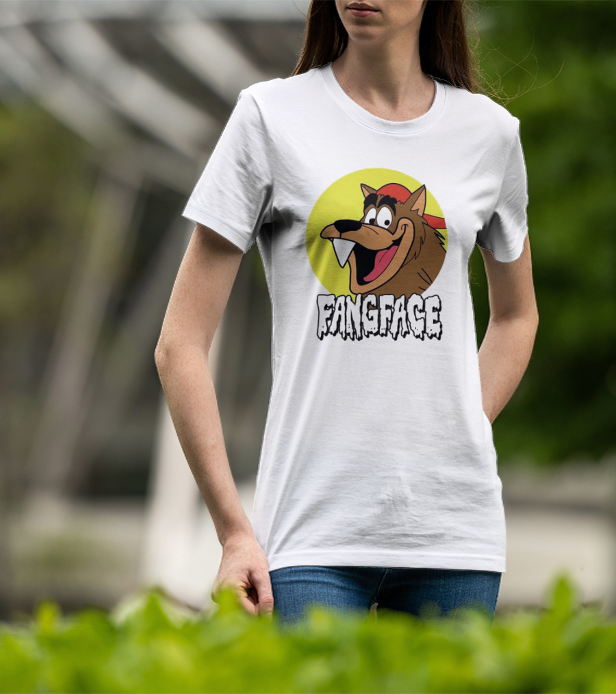 Fangface Cartoon Logo Meme T-Shirt