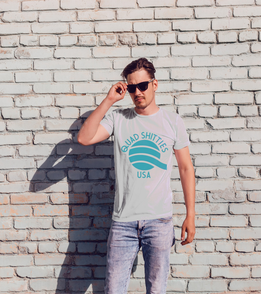 Quad Shitties USA Wavy T-Shirt