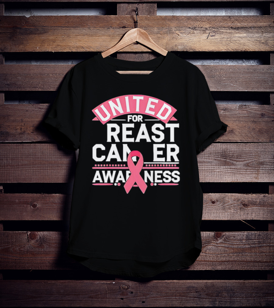 United For Breast Cancer Awareness Pink T-Shirt