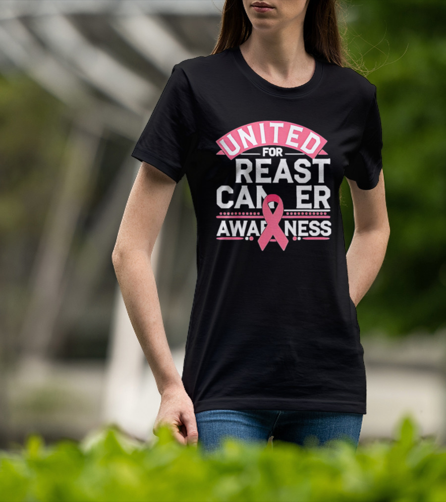 United For Breast Cancer Awareness Pink T-Shirt