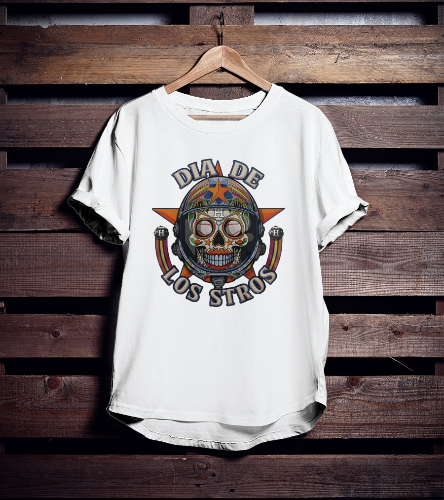 Día De Los Stros Sugar Skull Houston Astros T-Shirt