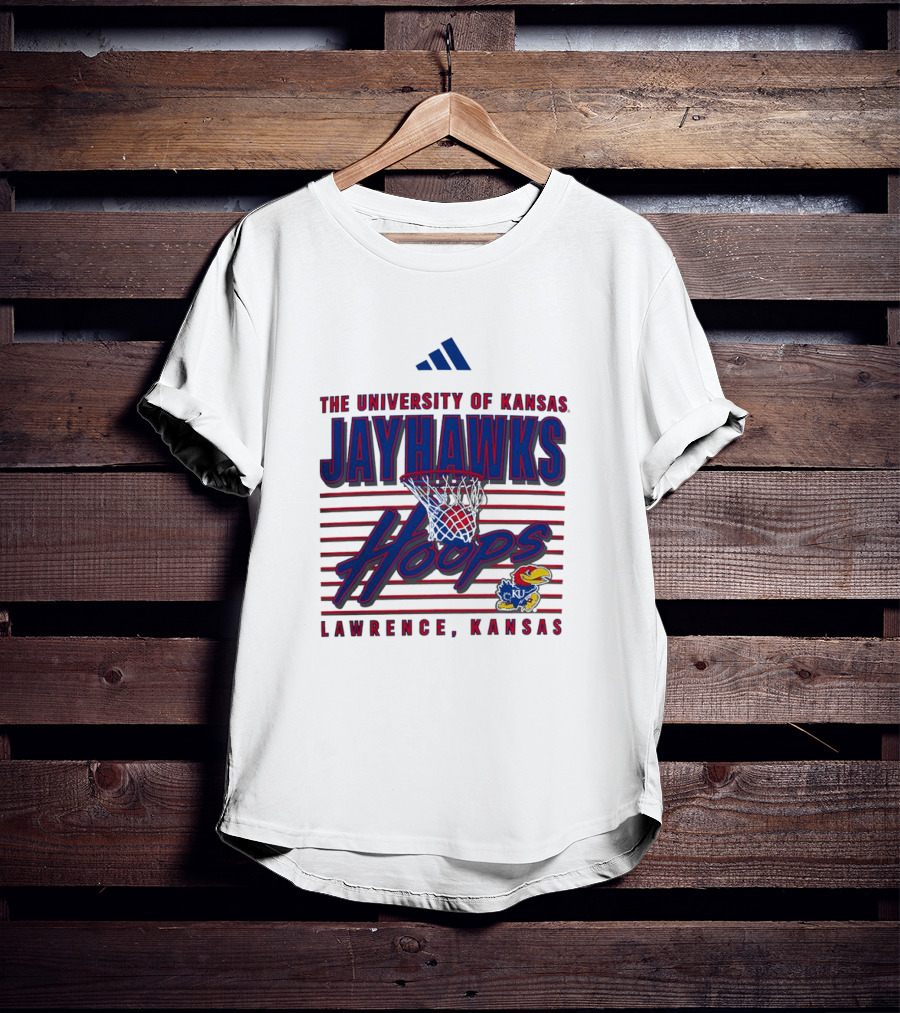 The University Of Kansas Jayhawks Hoops Lawrence Kansas Basketball T-Shirt