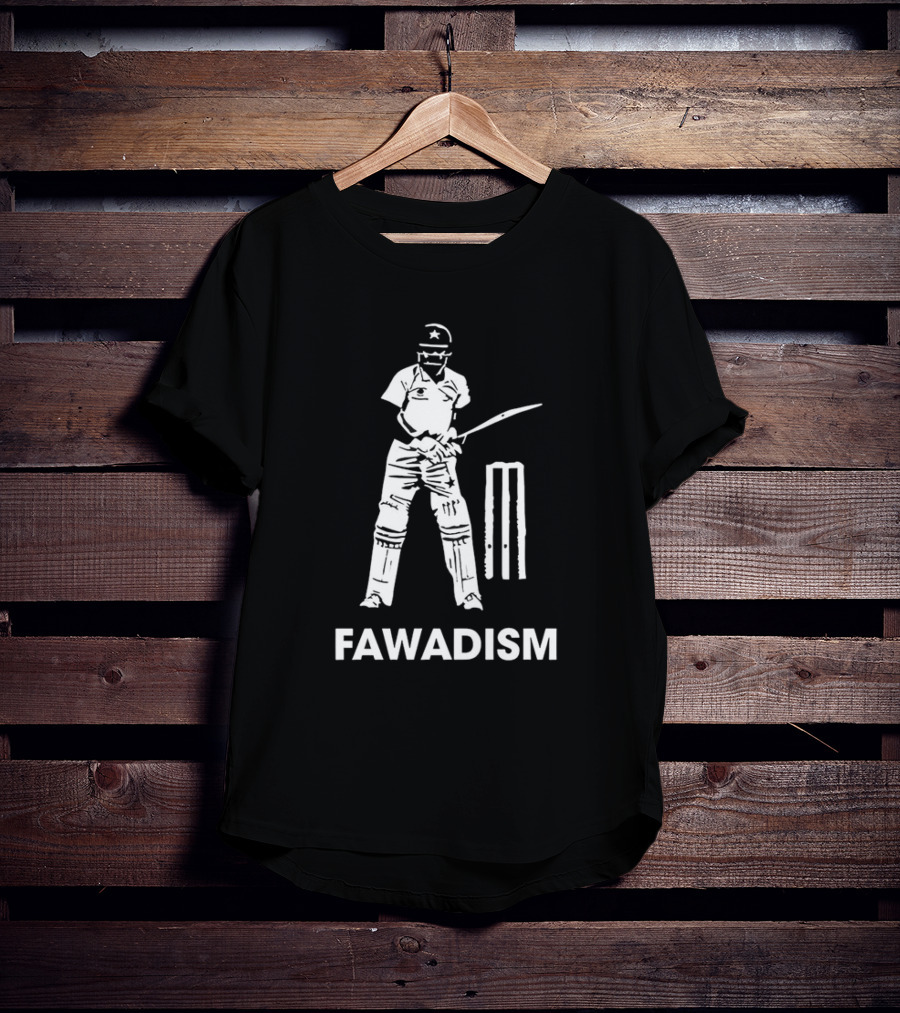 Fawad Alam Fawadism Cricketer With Bat And Stumps T-Shirt