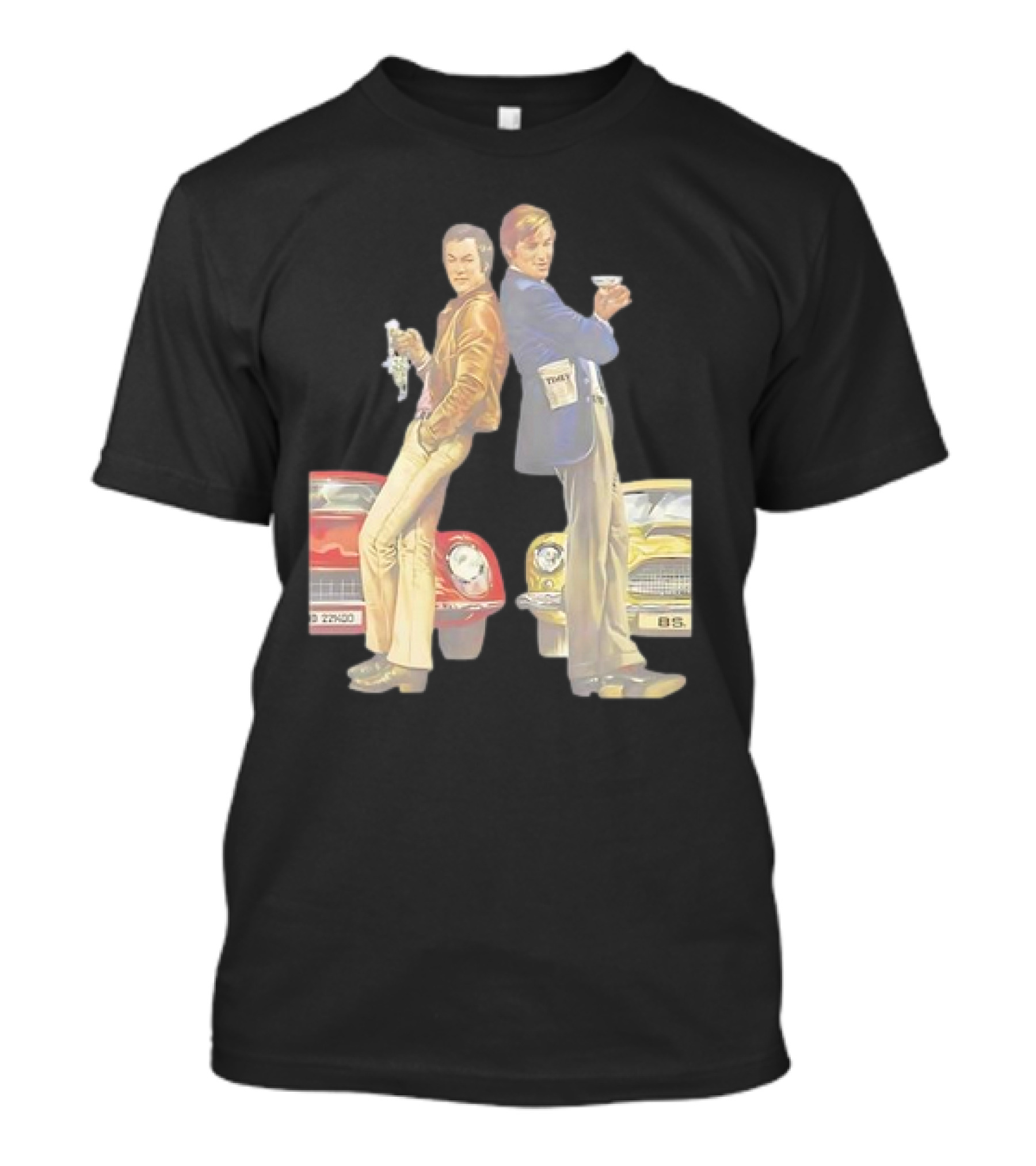 Retro The Persuaders Vintage TV Series Classic Cool Style With Cars T-Shirt