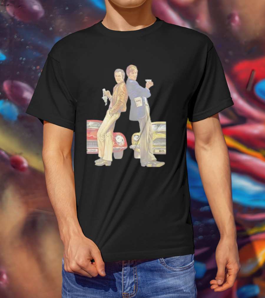 Retro The Persuaders Vintage TV Series Classic Cool Style With Cars T-Shirt
